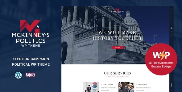 MCKinney’s Politics | Elections Campaign and Social Activism WordPress Theme